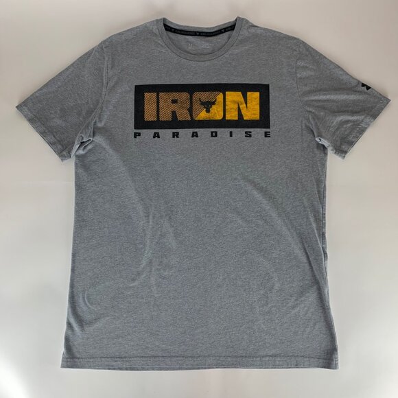 Lot of 5 Project Rock Under Armour Iron Paradise Tops Mens Large - Picture 4 of 6